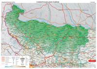 Карта на България - Северозападен район: Общогеографска