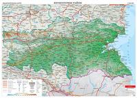 Карта на България - Югоизточен район: Общогеографска