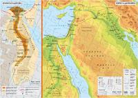 Египет и Двуречието / Египетско царство - стенна карта