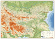 България- общогеографска карта - стенна