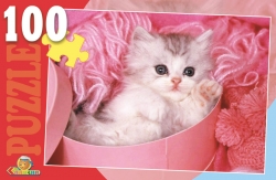 Пъзел 100 елемента с коте