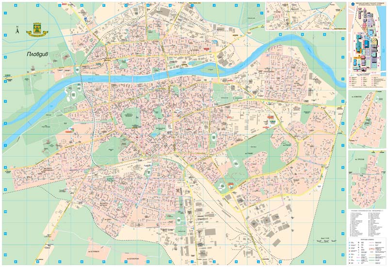 Карта на Пловдив - стенна
