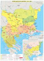 Второ българско царство (1185 - 1396 г.) - стенна карта