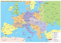 Начало на Втората световна война (1939 - 1941) - стенна карта