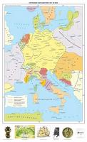Германия и Италия през XIV - XV век  - стенна карта