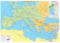 Кръстоносни походи (1096 - 1270 г.) - стенна карта