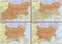 България според договори от 1878 г. до 1919 г. - стенна карта