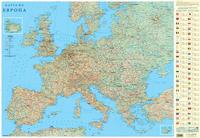Карта на Европа - Физикогеографска
