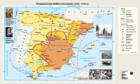Гражданската война в Испания (1936 – 1939 г.) - стенна карта