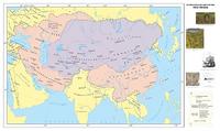 Монголската империя през XIII век - стенна карта