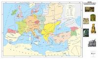 Европа и Средиземноморието в началото на ХІ век - стенна карта