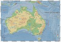 Карта на Австралия - Природогеографска
