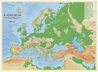 Карта на Европа - Природогеографска