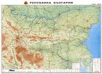 Физикогеографска карта на България