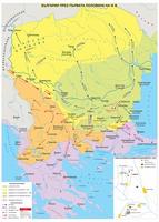 България през първата половина на IX век - стенна карта