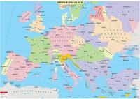 Европа в края на XV век - стенна карта