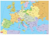 Европа през XVIII век - стенна карта