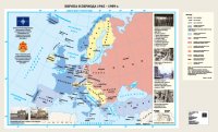 Европа в периода 1945 – 1989 г. - стенна карта