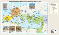 Византия по времето на император Юстиниан I Велики (527 – 565) - стенна карта