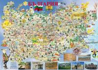 Пъзел от колекцията „Обичам България“ - „Карта на България с исторически и географски забележителности“