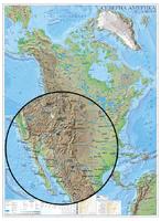 Северна Америка – физикогеографска карта