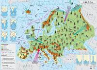 Карта на Европа - Климат, води, растения и животни 