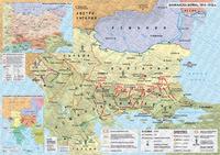 Балканска война (1912 - 1913 г.) / Междусъюзническа война 1913 г. / Балканите след Междусъюзническата война - стенна карта