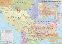 Втора световна война и България (1944 - 1945 г.) / Втора световна война и България (1939 - 1944 г.) - стенна карта