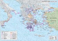 Пелопонеска война (431 - 404 г. пр. Хр.) - стенна карта