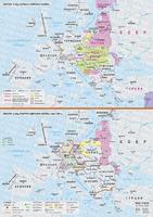 Европа след Първата световна война / Европа след Втората световна война - стенна карта