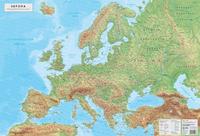 Карта на Европа - Природогеографска, лаинирана