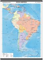 Карта на Южна Америка - Политическа